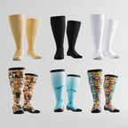 Pack de 6 paires de chaussettes confortables tout motif